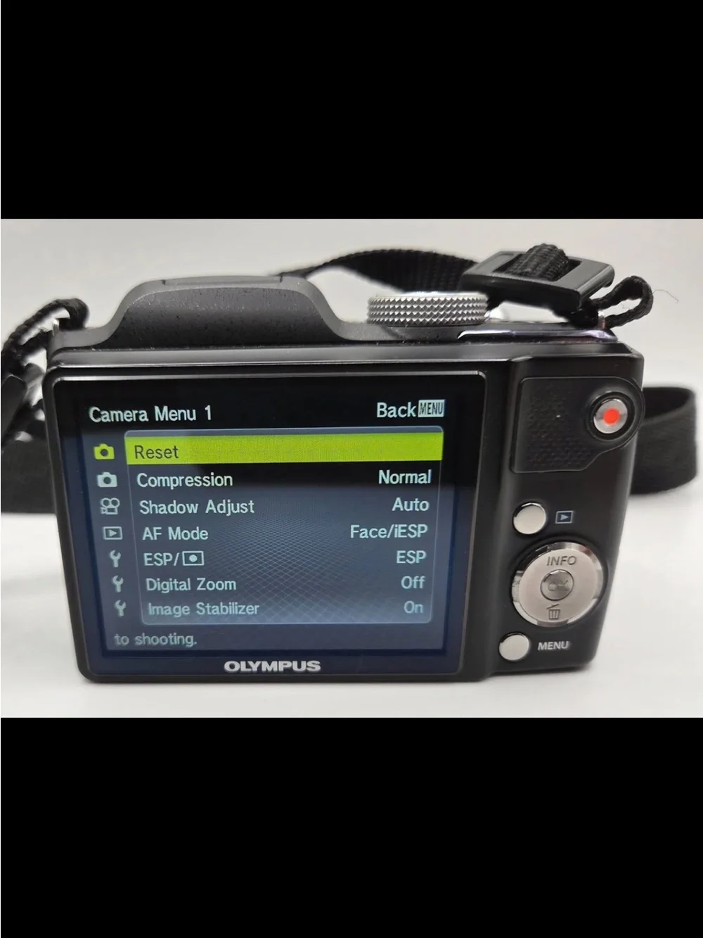Olympus Black Camera Kit with Red-Accented Carrying Case